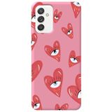 WANNA PROTECT Samsung Galaxy A55 ile Uyumlu Pembe Kalpgöz Girl Power Desenli Silikon Telefon Kılıfı, İçi Kadife kalpgöz249