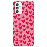 WANNA PROTECT Samsung Galaxy A55 ile Uyumlu Pembe Kalpler Desenli Silikon Telefon Kılıfı lansmankilif_249