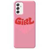 WANNA PROTECT Samsung Galaxy A55 ile Uyumlu Pembe Silikon Telefon Kılıfı, İçi Kadife, Kalp Girl Power Desenli kalpgirlpower_249