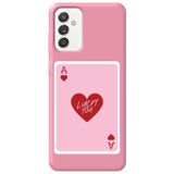 WANNA PROTECT Samsung Galaxy A55 ile Uyumlu Pembe Silikon Telefon Kılıfı, Lucky You Desenli, İçi Kadife lansmankilif_249