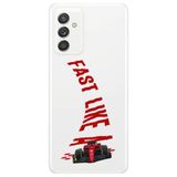 WANNA PROTECT Samsung Galaxy A55 ile Uyumlu Şeffaf Fast Like Desenli Silikon Telefon Kılıfı lansmankilif_249