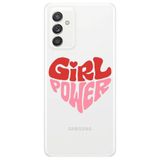 WANNA PROTECT Samsung Galaxy A55 ile Uyumlu Şeffaf Kalp Girl Power Desenli Silikon Telefon Kılıfı kalpgirlpower_249