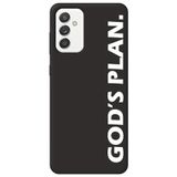 WANNA PROTECT Samsung Galaxy A55 ile Uyumlu Siyah, God's Plan Desenli, İçi Kadife Silikon Telefon Kılıfı lansmankilif_249