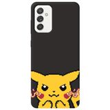 WANNA PROTECT Samsung Galaxy A55 ile Uyumlu Siyah, Pika Pixel Desenli, İçi Kadife Silikon Telefon Kılıfı lansmankilif_249