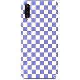 WANNA PROTECT Samsung Galaxy A70 ile Uyumlu Lila Dama Desenli Premium Silikon Telefon Kılıfı, Kadifeli İç dama_191