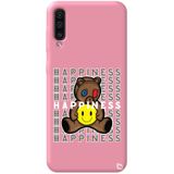 WANNA PROTECT Samsung Galaxy A70 ile Uyumlu Pembe Renkli, Ayıcık Desenli Premium Silikon Telefon Kılıfı happiness_191