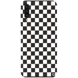 WANNA PROTECT Samsung Galaxy A70 ile Uyumlu Siyah Dama Desenli Premium Silikon Telefon Kılıfı, İçi Kadifeli dama_191