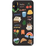 WANNA PROTECT Samsung Galaxy A70 ile Uyumlu Siyah Renkli Sticker İçi Kadife Desenli Silikon Telefon Kılıfı Stickerr_191