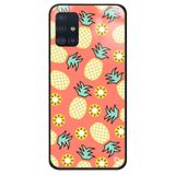 WANNA PROTECT Samsung Galaxy A71 ile Uyumlu Ananas Desenli Glossy Kılıf, Çok Renkli ananasglossy_184