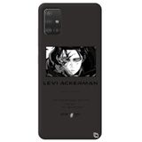 WANNA PROTECT Samsung Galaxy A71 ile Uyumlu, Attack On Titan Levi Desenli, Premium İçi Kadife Silikon Telefon Kılıfı, Siyah attackontitan5_180