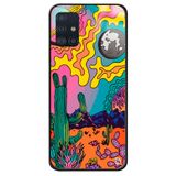 WANNA PROTECT Samsung Galaxy A71 ile Uyumlu Çöl Desenli Premium Glossy Kılıf, Karışık Renkli cölglossy_184