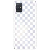 WANNA PROTECT Samsung Galaxy A71 ile Uyumlu Dama Desenli Şeffaf Silikon Telefon Kılıfı dama_180
