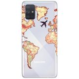 WANNA PROTECT Samsung Galaxy A71 ile Uyumlu Dünya Harita Desenli Şeffaf Silikon Telefon Kılıfı dunyaharita_180
