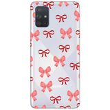 WANNA PROTECT Samsung Galaxy A71 ile Uyumlu Fiyonklar Desenli Şeffaf Silikon Telefon Kılıfı lansmankilif_180