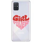 WANNA PROTECT Samsung Galaxy A71 ile Uyumlu Kalp Girl Power Desenli Şeffaf Silikon Telefon Kılıfı kalpgirlpower_180