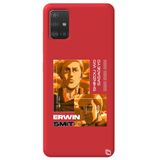 WANNA PROTECT Samsung Galaxy A71 ile Uyumlu Kırmızı Premium Silikon Telefon Kılıfı, Attack On Titan Erwin Tasarımı, İçi Kadife attackontitan14_180
