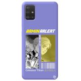 WANNA PROTECT Samsung Galaxy A71 ile Uyumlu Lila, Attack On Titan Desenli, Premium Silikon Telefon Kılıfı, İç Kadife attackontitan7_180