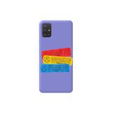 WANNA PROTECT Samsung Galaxy A71 ile Uyumlu Lila Renk, Put On Desenli, İçi Kadife Silikon Telefon Kılıfı