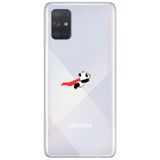 WANNA PROTECT Samsung Galaxy A71 ile Uyumlu Panda Desenli Şeffaf Silikon Telefon Kılıfı ucanpanda_180