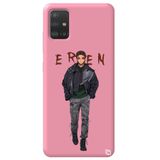 WANNA PROTECT Samsung Galaxy A71 ile Uyumlu Pembe Premium İçi Kadife Attack On Titan Eren Desenli Silikon Telefon Kılıfı attackontitan12_180
