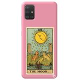 WANNA PROTECT Samsung Galaxy A71 ile Uyumlu Pembe Premium İçi Kadife Tarot Moon Desenli Silikon Telefon Kılıfı tarotmoon_180
