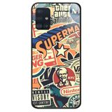 WANNA PROTECT Samsung Galaxy A71 ile Uyumlu Premium Desenli Glossy Kılıf, Çok Renkli