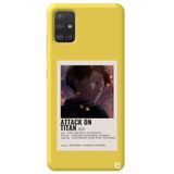 WANNA PROTECT Samsung Galaxy A71 ile Uyumlu, Sarı, Premium İçi Kadife, Attack On Titan Levi Desenli Silikon Telefon Kılıfı attackontitan3_180