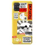 WANNA PROTECT Samsung Galaxy A71 ile Uyumlu Sarı Premium Silikon Telefon Kılıfı, Danger Desenli, İçi Kadife dangerr_180