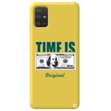 WANNA PROTECT Samsung Galaxy A71 ile Uyumlu Sarı Premium Silikon Telefon Kılıfı, Money Desenli, İçi Kadife money_180