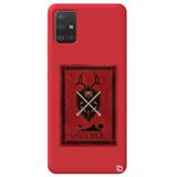 WANNA PROTECT Samsung Galaxy A71 ile Uyumlu The Witcher Desenli Premium Silikon Telefon Kılıfı, Kırmızı thewitcher4_180