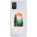 WANNA PROTECT Samsung Galaxy A71 ile Uyumlu Wild Oak Tasarımlı Desenli Şeffaf Silikon Telefon Kılıfı wildoakk_180