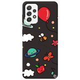 WANNA PROTECT Samsung Galaxy A72 ile Uyumlu Siyah Renkli Arı Balon İçi Kadife Desenli Silikon Telefon Kılıfı aribalonn_182