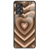 WANNA PROTECT Samsung Galaxy A73 ile Uyumlu Kalpler Premium Desenli Glossy Telefon Kılıfı, Kahverengi