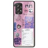 WANNA PROTECT Samsung Galaxy A73 ile Uyumlu Taylor Swift Sticker Premium Desenli Glossy Telefon Kılıfı, Kamera Korumalı, Pembe taylorswift_669