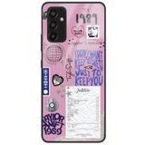 WANNA PROTECT Samsung Galaxy M13 ile Uyumlu Kamera Korumalı Taylor Swift Sticker Desenli Glossy Telefon Kılıfı, Pembe taylorswift_694