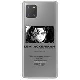 WANNA PROTECT Samsung Galaxy Note 10 Lite Attack On Titan Levi Desenli Şeffaf Silikon Kılıf attackontitan5_192