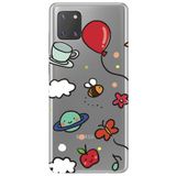 WANNA PROTECT Samsung Galaxy Note 10 Lite ile Uyumlu Arı Balon Tasarımlı Şeffaf Silikon Kılıf