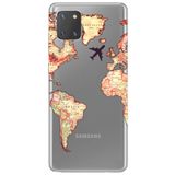 WANNA PROTECT Samsung Galaxy Note 10 Lite ile Uyumlu Dünya Harita Desenli Şeffaf Silikon Kılıf dunyaharita_192