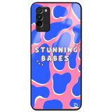 WANNA PROTECT Samsung Galaxy S20 Fe ile Uyumlu Babes Premium Desenli Glossy Telefon Kılıfı, Mavi-Pembe