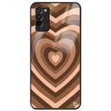 WANNA PROTECT Samsung Galaxy S20 Fe ile Uyumlu Kalpler Premium Desenli Glossy Telefon Kılıfı, Kahverengi