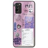 WANNA PROTECT Samsung Galaxy S20 FE ile Uyumlu Taylor Swift Sticker Premium Desenli Glossy Telefon Kılıfı, Pembe, Kamera Korumalı