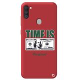 WANNA PROTECT Samsung M11 ile Uyumlu Kırmızı Premium İçi Kadife Money Desenli Silikon Telefon Kılıfı money_225