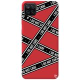 WANNA PROTECT Samsung M12 ile Uyumlu Kırmızı, Dont Care Desenli, İçi Kadife Premium Silikon Telefon Kılıfı