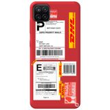 WANNA PROTECT Samsung M12 ile Uyumlu Kırmızı Premium İçi Kadife Express Desenli Silikon Telefon Kılıfı