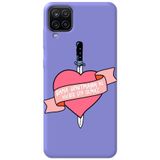 WANNA PROTECT Samsung M12 ile Uyumlu Lila, İçi Kadife, Unutma Girl Power Desenli Silikon Telefon Kılıfı unutmagirlpower_206