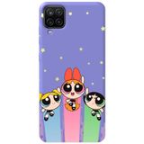 WANNA PROTECT Samsung M12 ile Uyumlu Lila, Puff Girl Power Desenli, İçi Kadife Silikon Telefon Kılıfı puffgirlpower_206