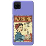 WANNA PROTECT Samsung M12 ile Uyumlu Lila, Silikon, Girl Power Desenli Telefon Kılıfı warninggirlpower_206
