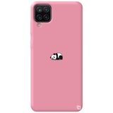 WANNA PROTECT Samsung M12 ile Uyumlu Pembe Premium İçi Kadife Panda Desenli Silikon Telefon Kılıfı panda1_206