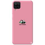 WANNA PROTECT Samsung M12 ile Uyumlu Pembe Premium İçi Kadife Panda Desenli Silikon Telefon Kılıfı panda2_206