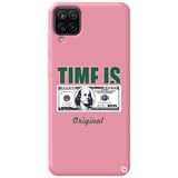 WANNA PROTECT Samsung M12 ile Uyumlu Pembe Premium Silikon Telefon Kılıfı, Money Desenli, İçi Kadife money_206